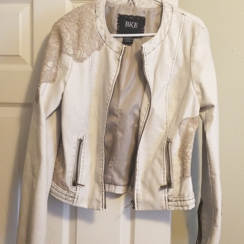 BKE distressed lace jacket